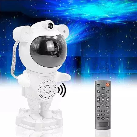 Astronauta Star Light Projetor Led Caixa de Som