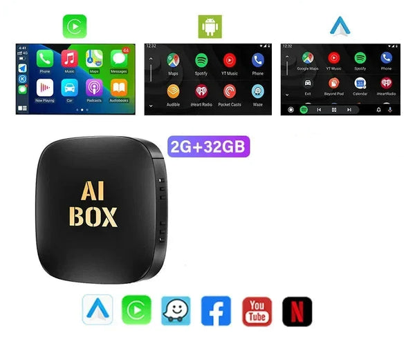 Adaptador BoxCarplay/Android Auto sem fio - Prático® [Youtube, Netflix, Playstore+]