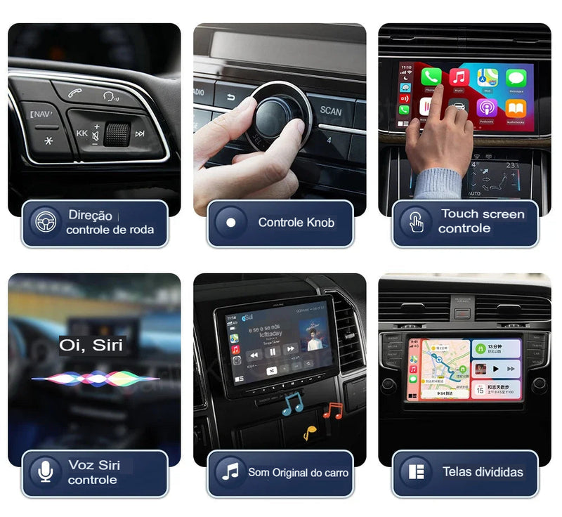 Adaptador BoxCarplay/Android Auto sem fio - Prático® [Youtube, Netflix, Playstore+]
