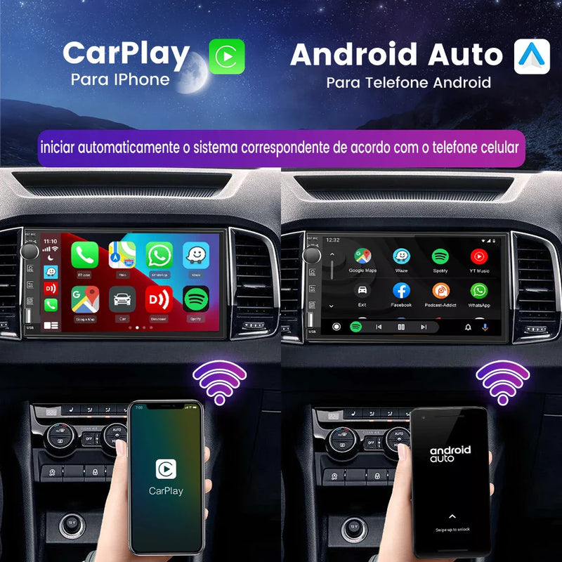 Adaptador Dongle para Multimídia Carplay sem fio - Prático