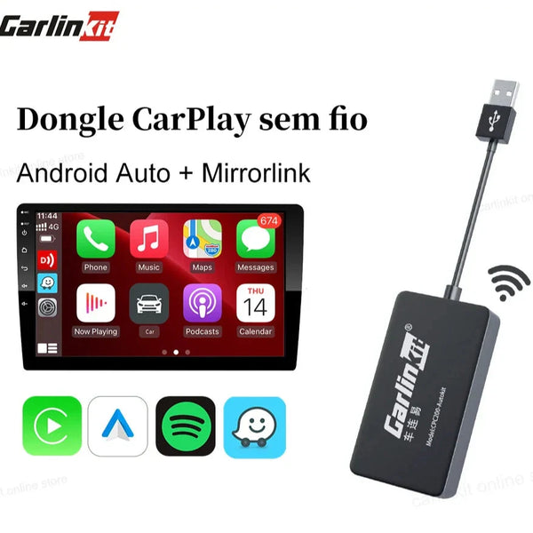 Adaptador Dongle para Multimídia Carplay sem fio - Prático