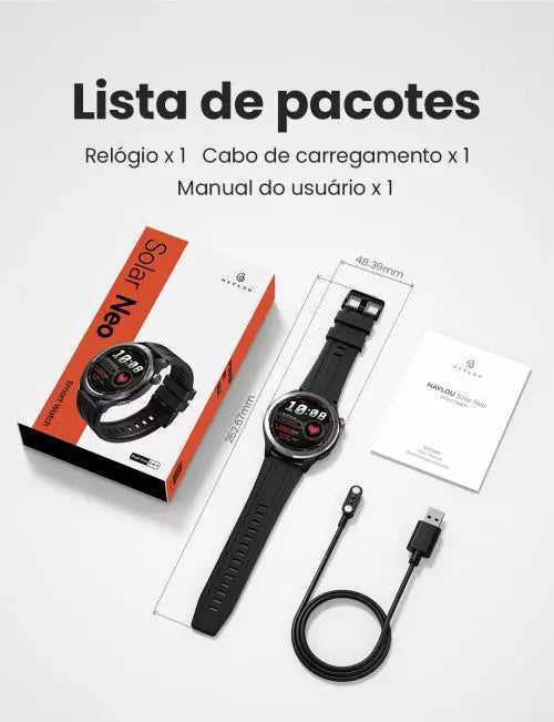Smartwatch Xiaomi Haylou Solar Neo Amoled - A Prova D'água